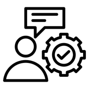 Silhouette of a person in a suit.